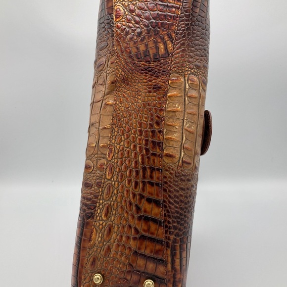 Brahmin Metallic Toasted Almond Crocodile Bag - Picture 6 of 8